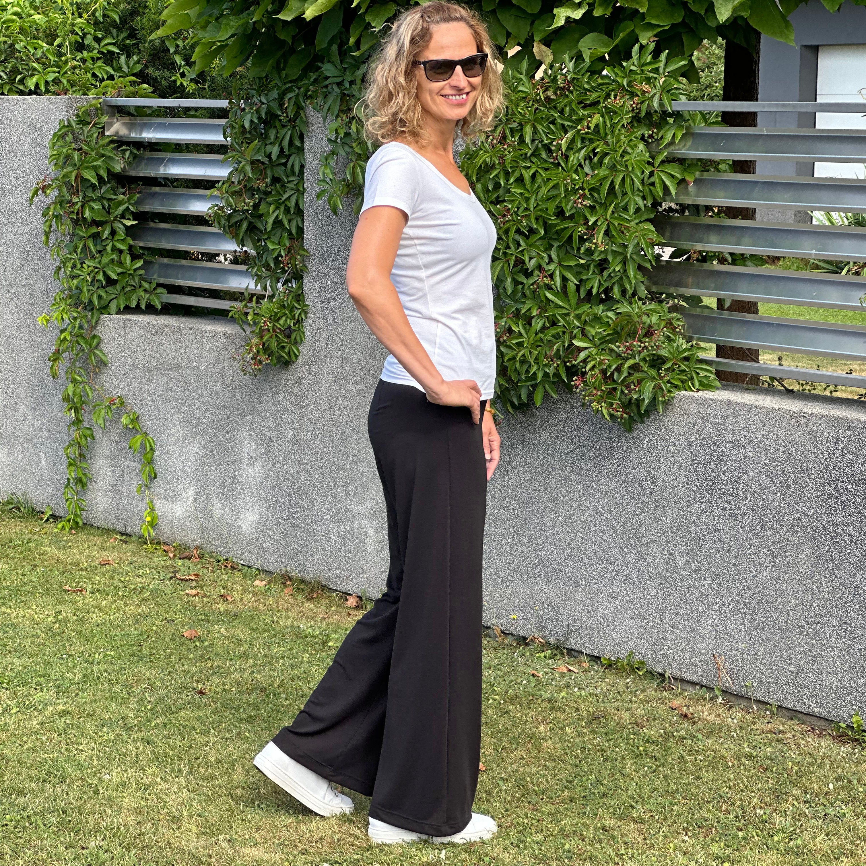 Dámské široké letní kalhoty