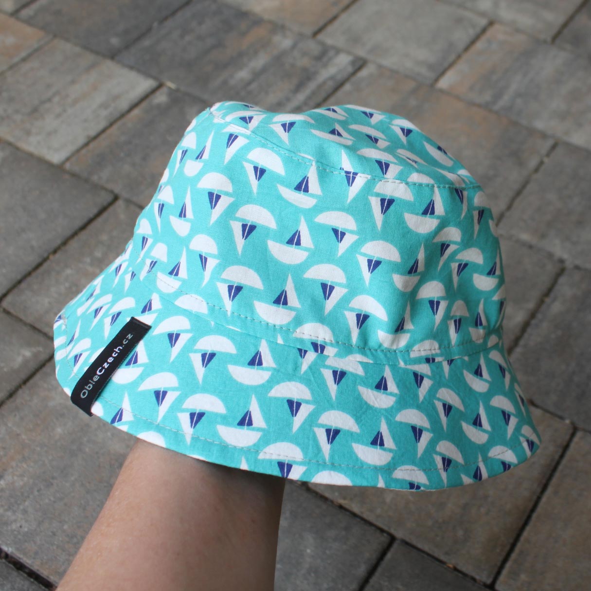Klobouk světle tyrkysový lodičky