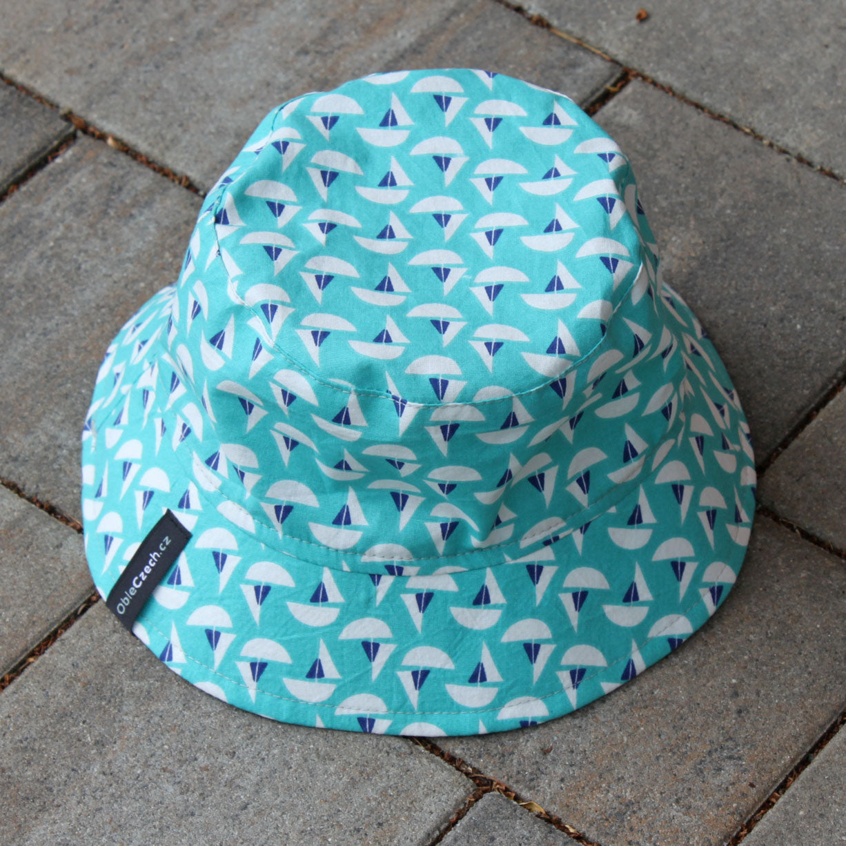 Klobouk světle tyrkysový lodičky