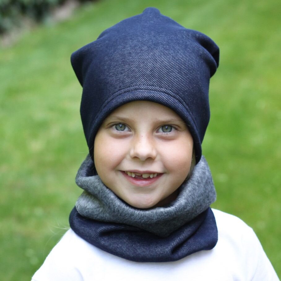 Zimní čepice tmavě modrý denim Elis