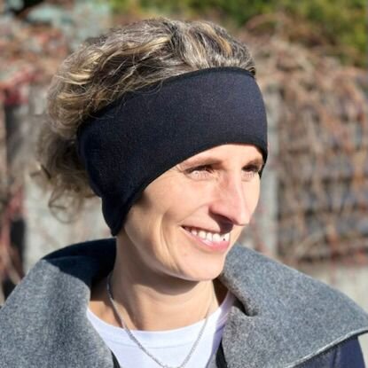 Čelenka fleece, černá