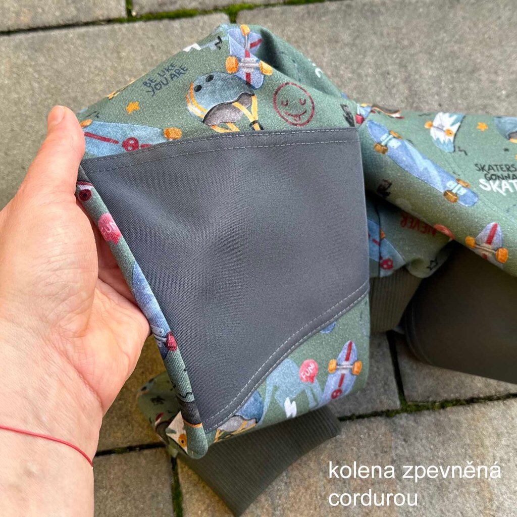 Tepláky olivové skate