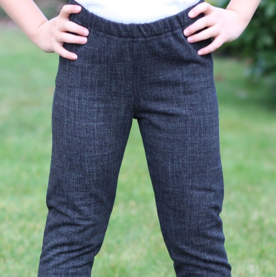 Legínové tepláky (spodky) černé denim