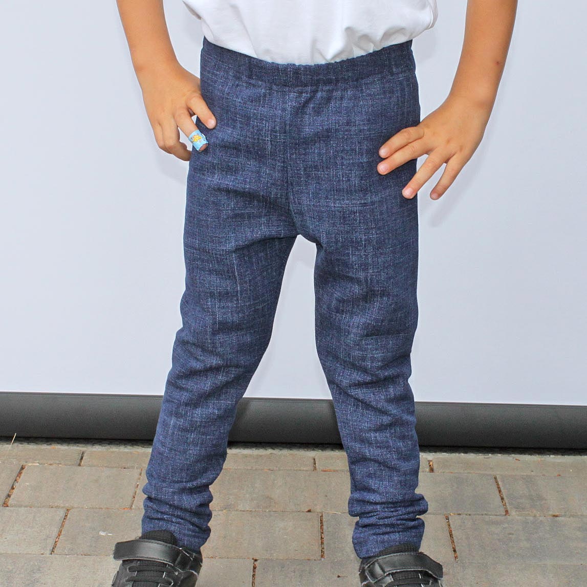Legínové tepláky (spodky) tmavě modré denim