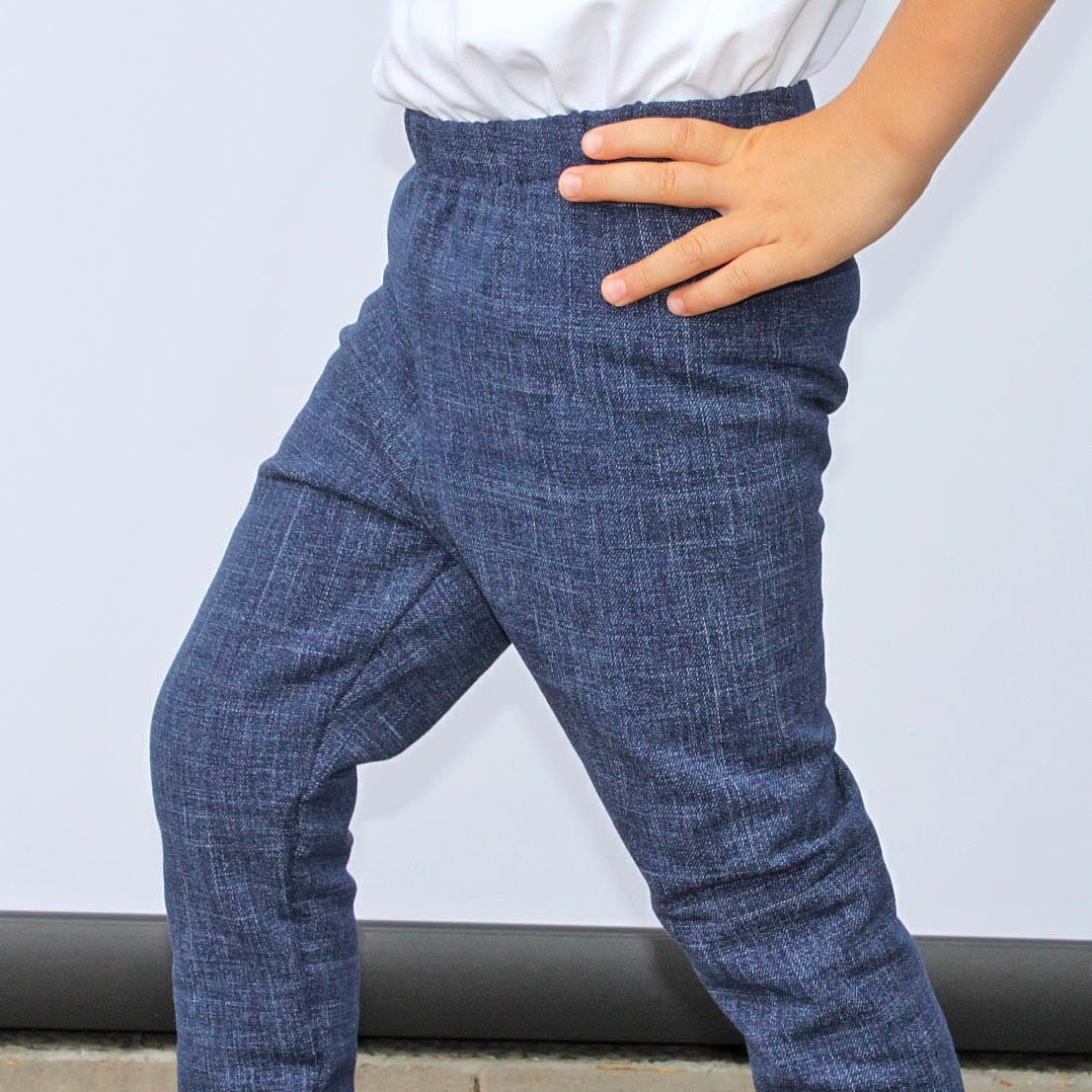 Legínové tepláky (spodky) tmavě modré denim