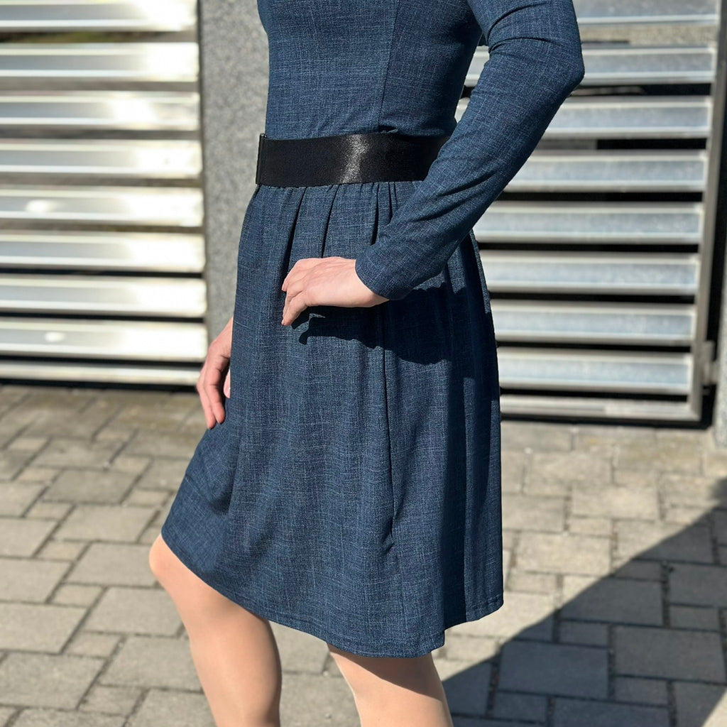 Šaty Tiffany tmavě modré denim