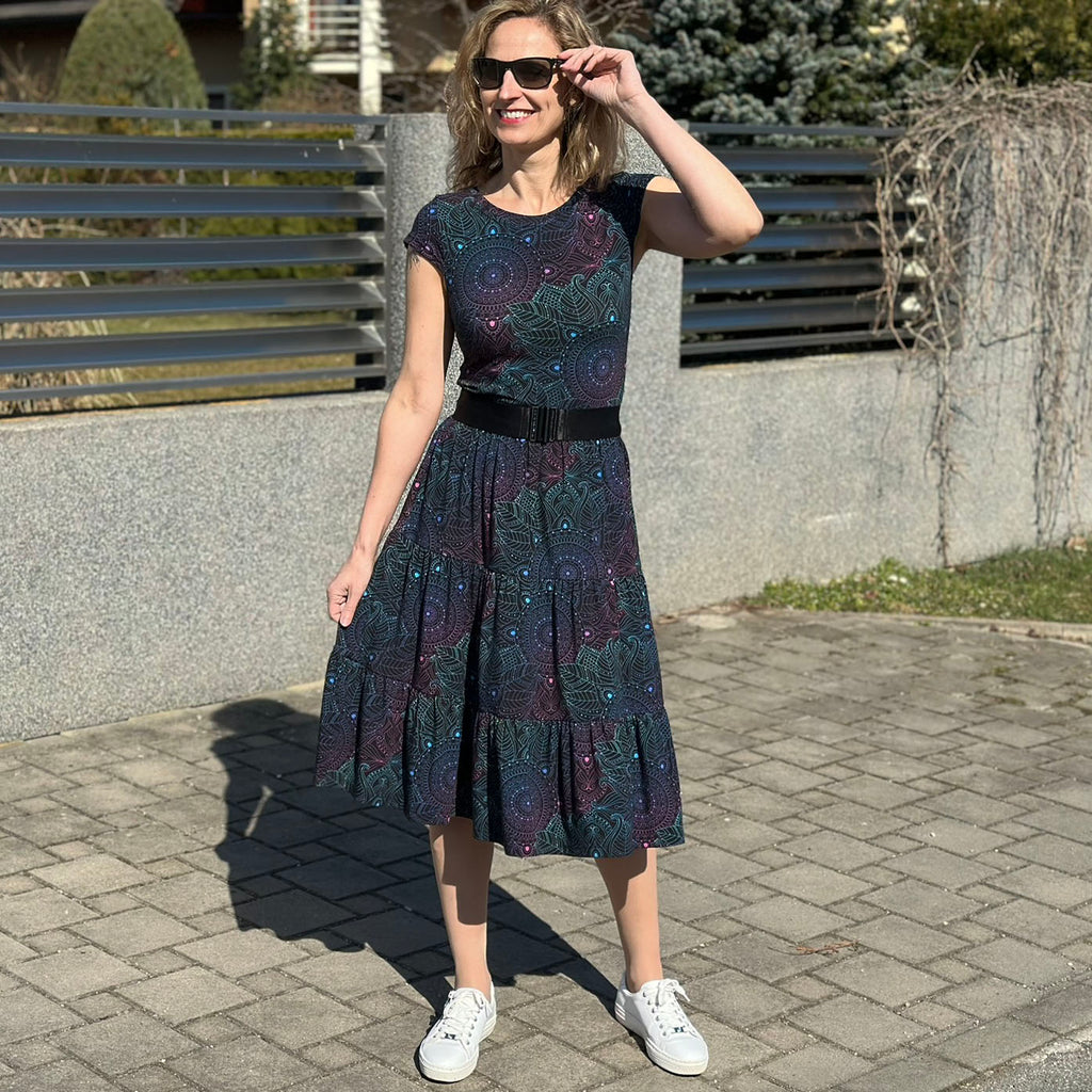 Šaty Tiffany černé mandaly