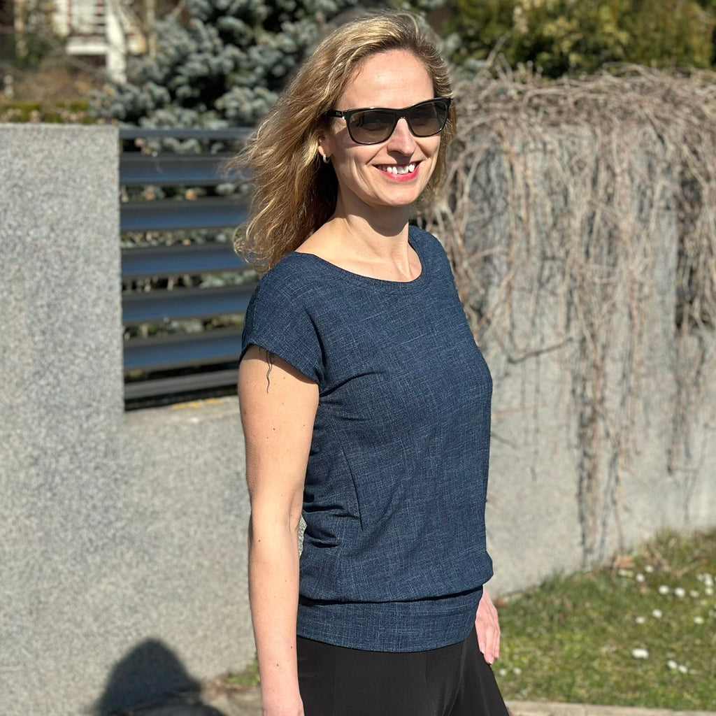 Tričko Easy tmavě modré denim