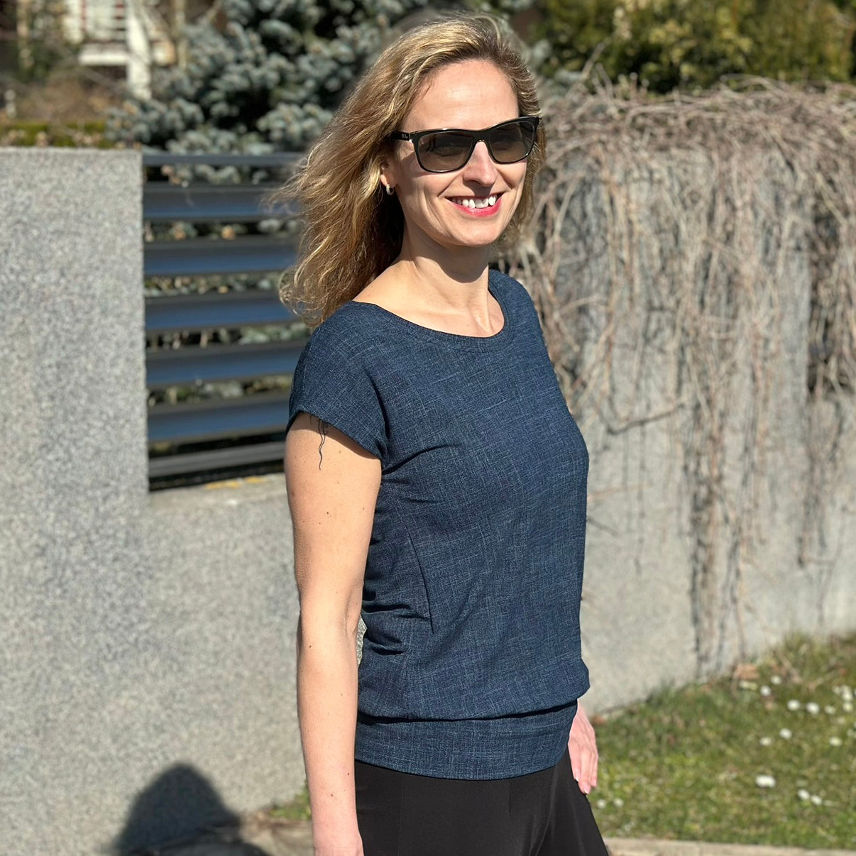 Tričko Easy tmavě modré denim