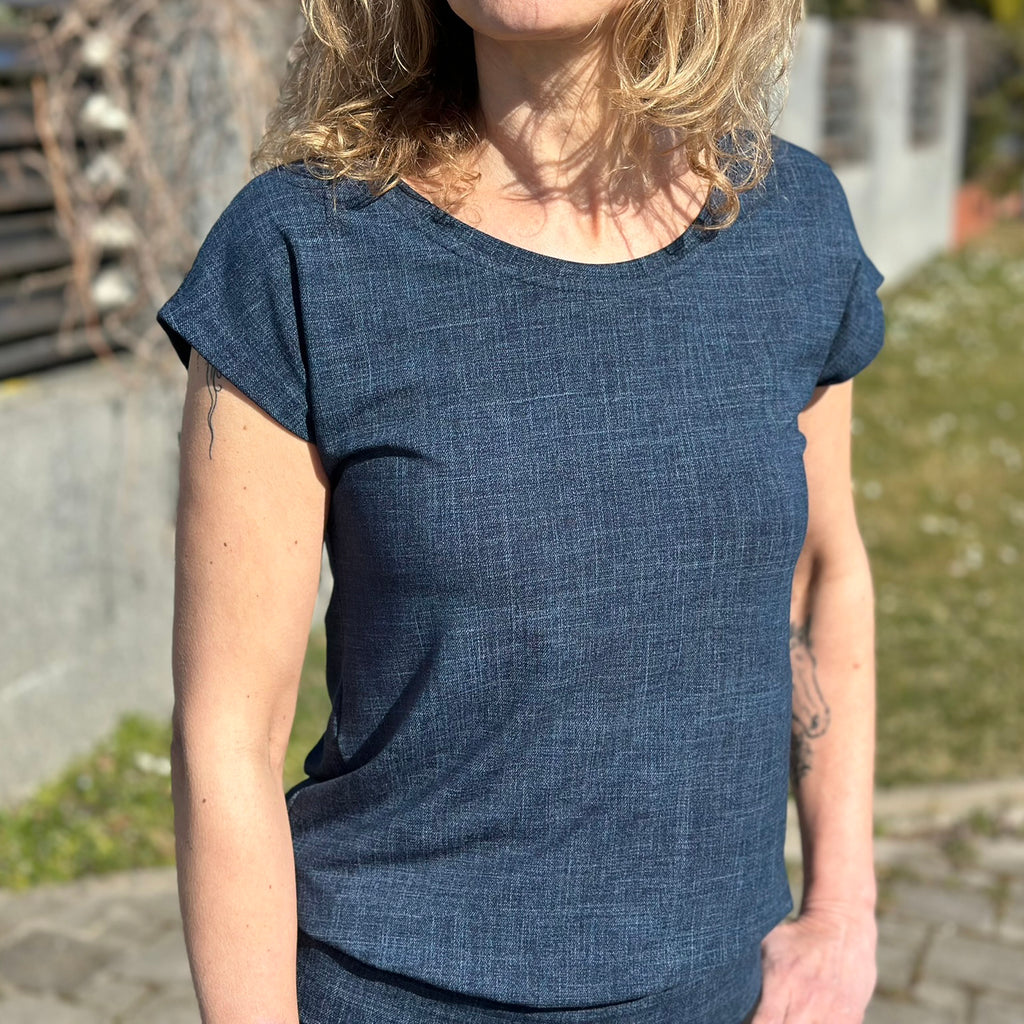 Tričko Easy tmavě modré denim