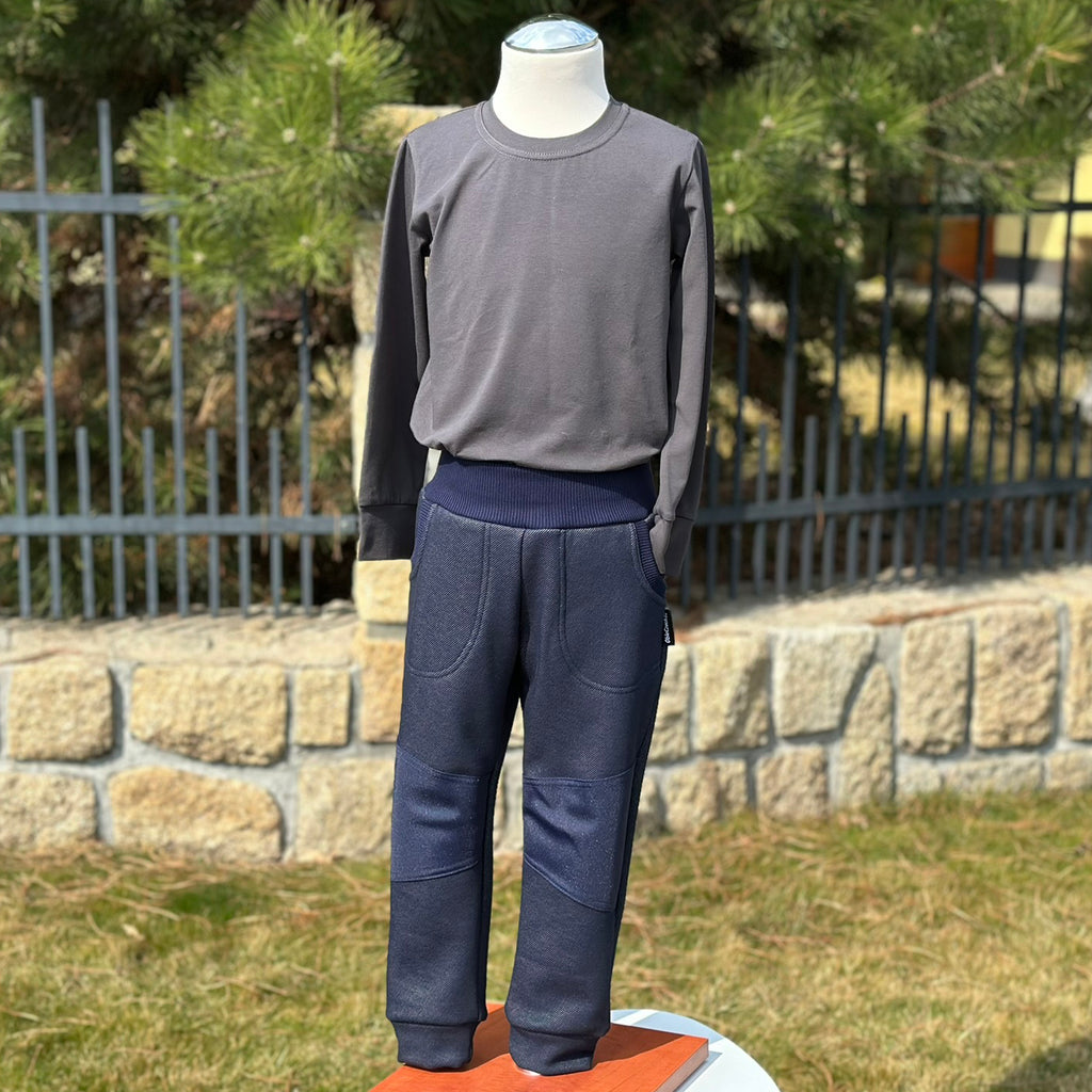 Tepláky zimní warmkeeper tmavě modré denim