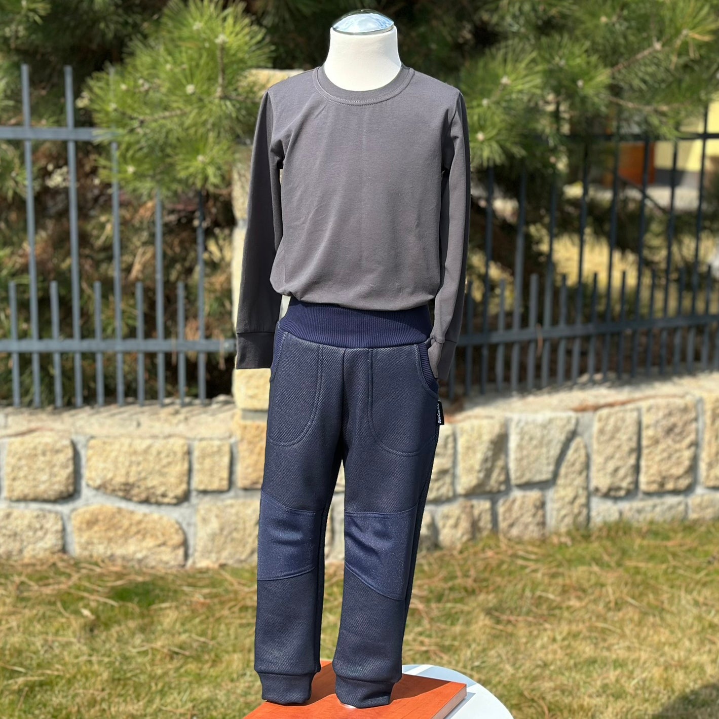 Tepláky zimní warmkeeper tmavě modré denim