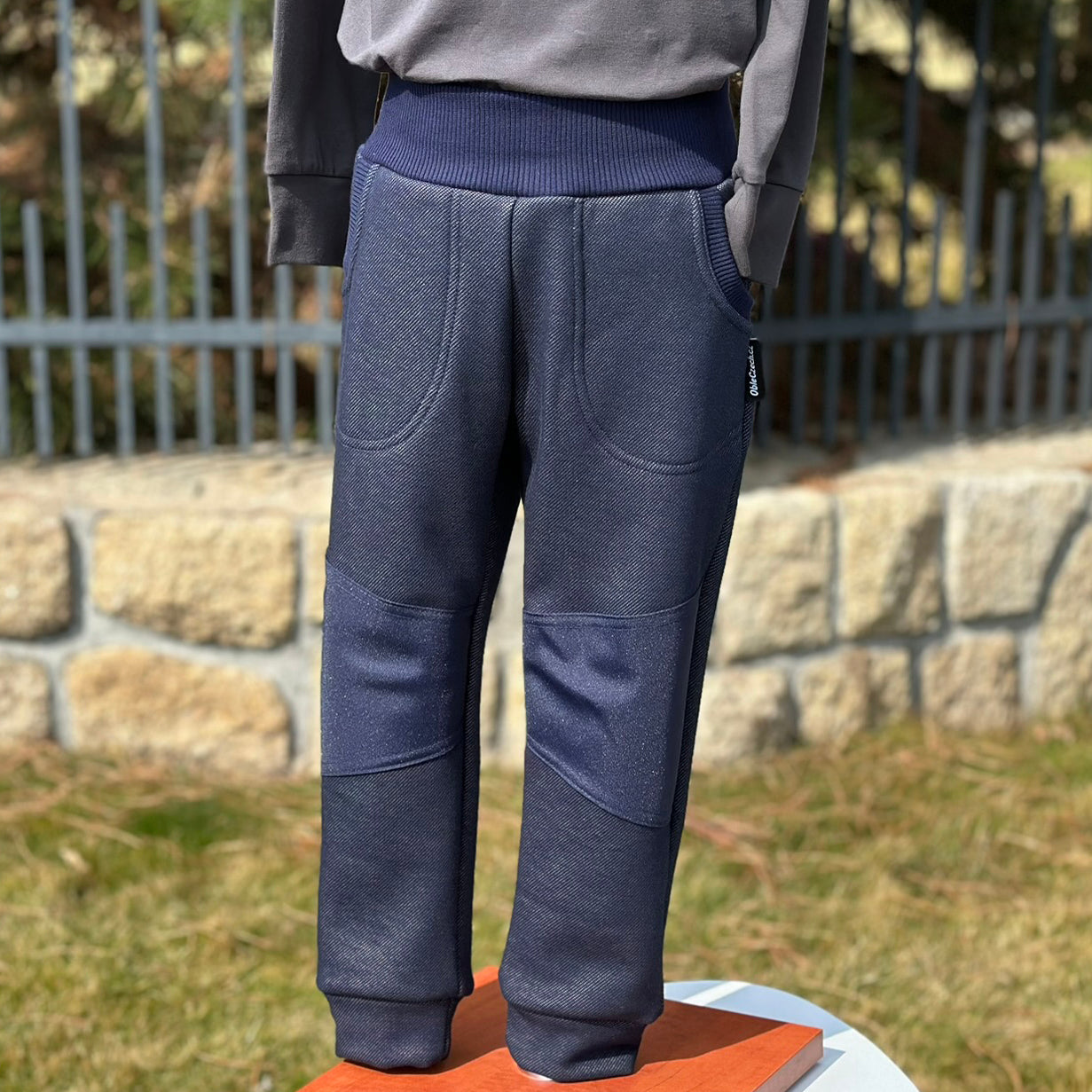 Tepláky zimní warmkeeper tmavě modré denim