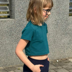 Crop top tmavě smaragdový