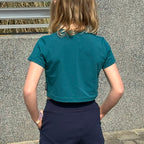 Crop top tmavě smaragdový