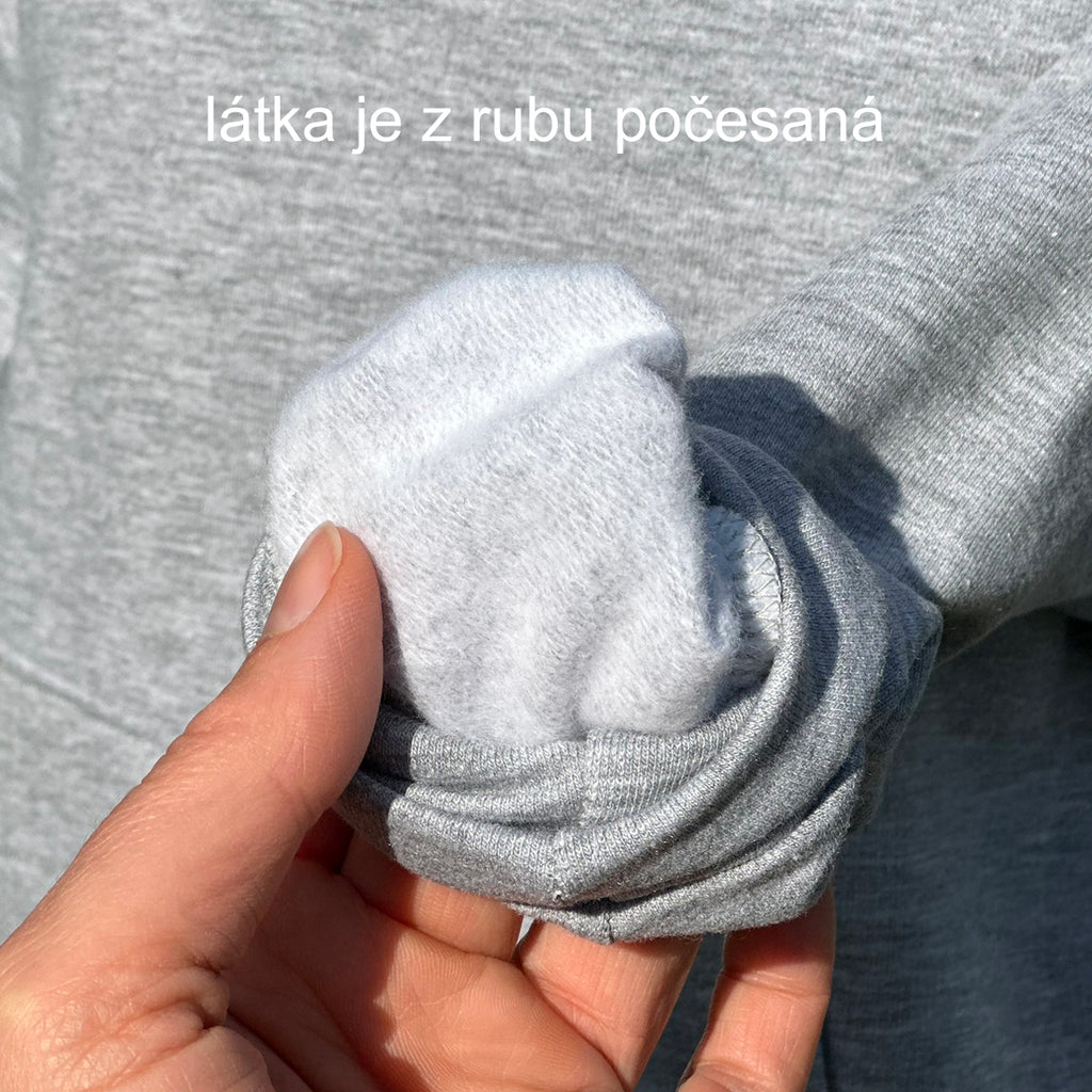 Mikina světle šedý melír, dívčí