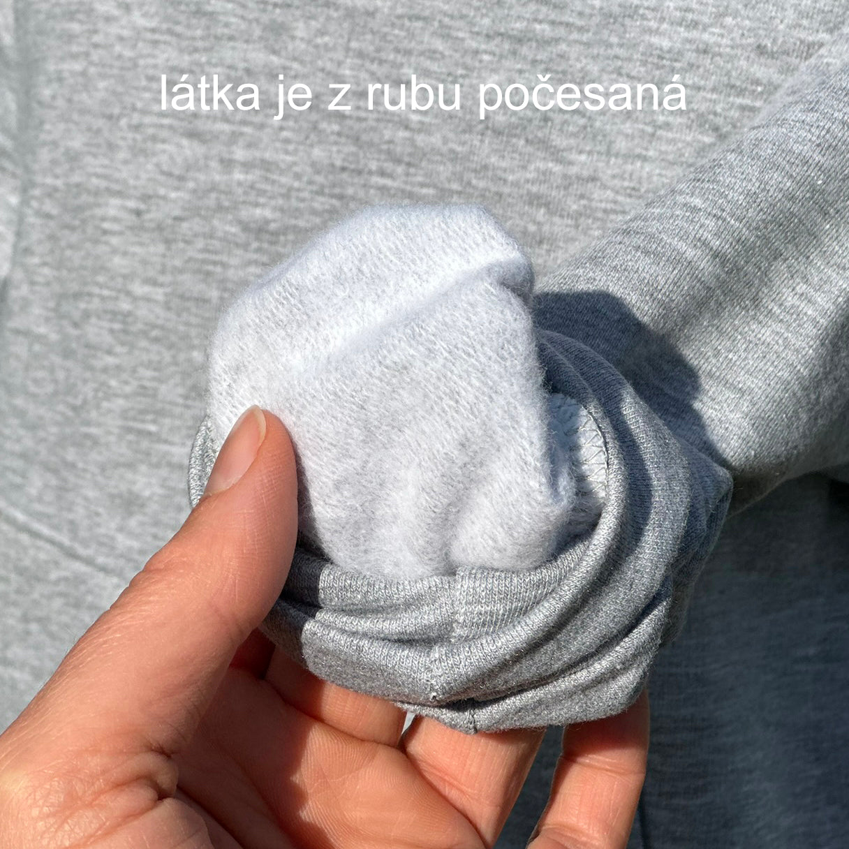 Mikina světle šedý melír, dívčí