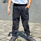 Tepláky černé denim