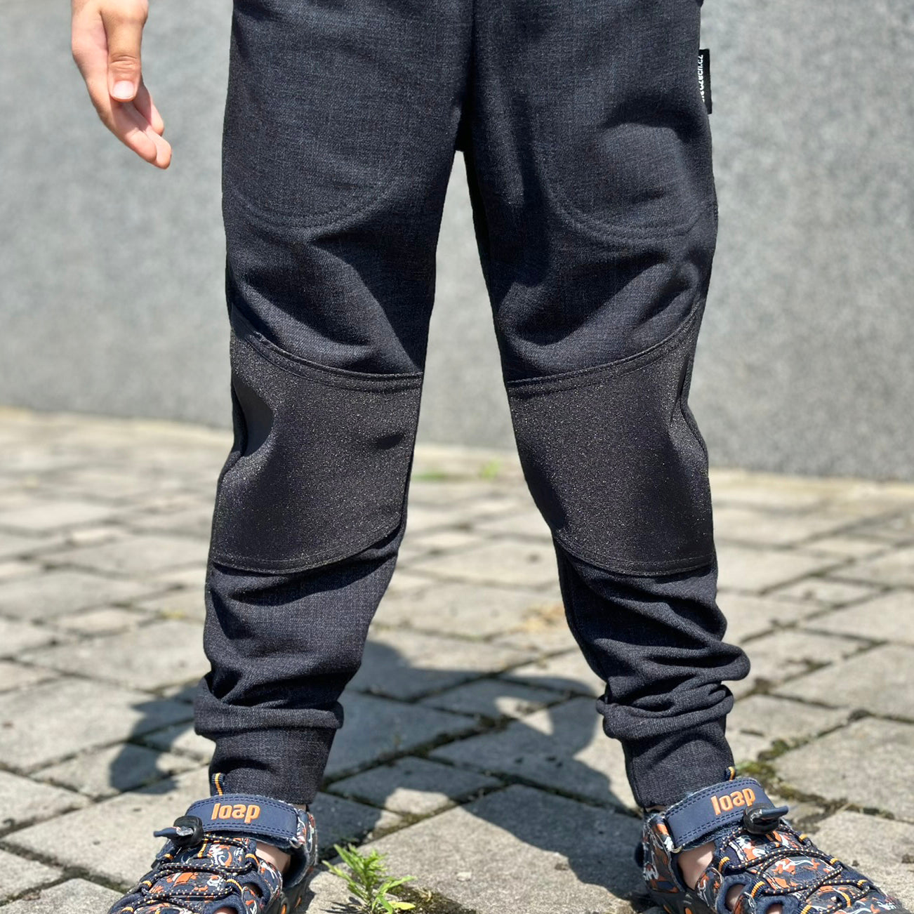 Tepláky černé denim
