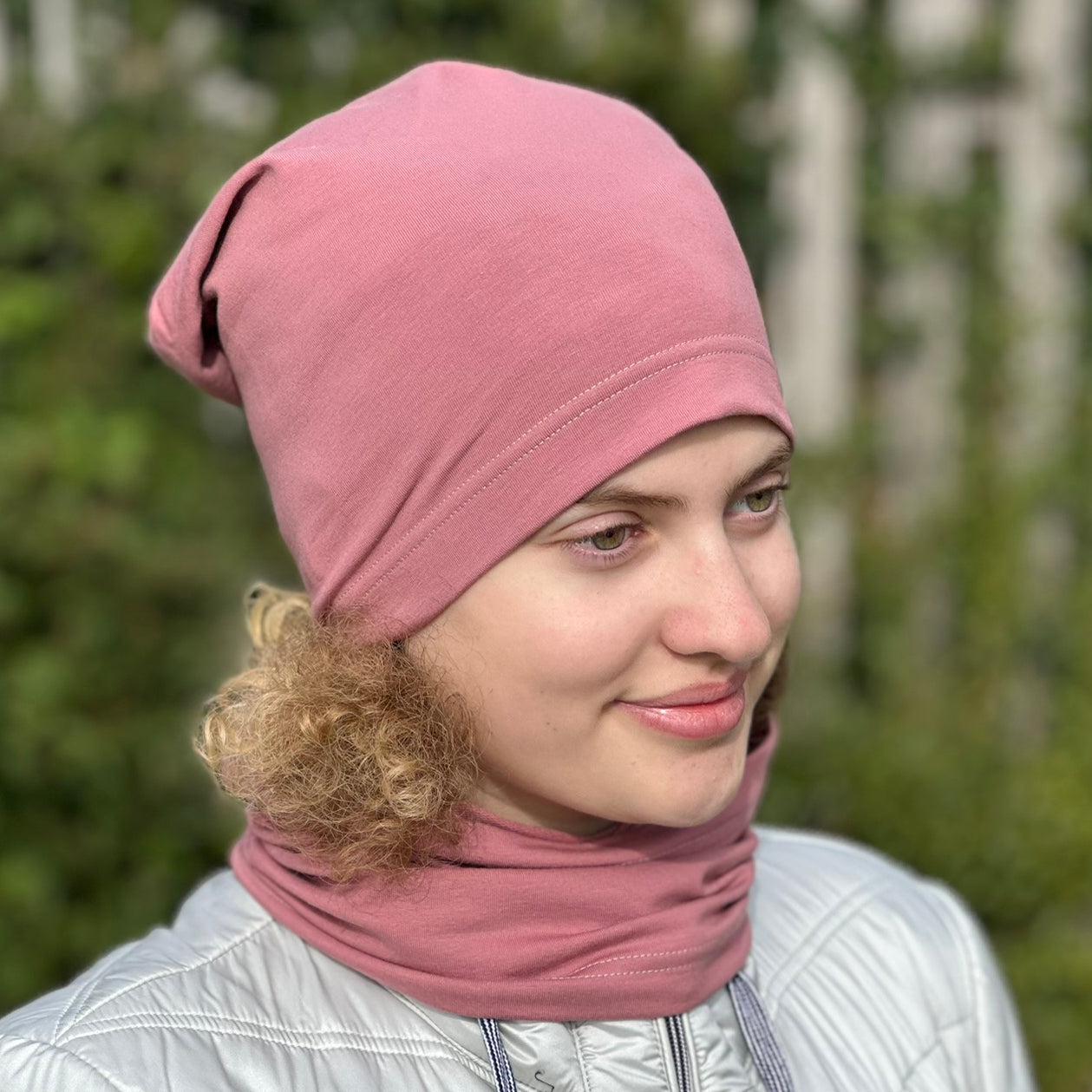 Jarní/podzimní čepice starorůžová Ada