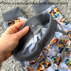 Tepláky šedé s bagry