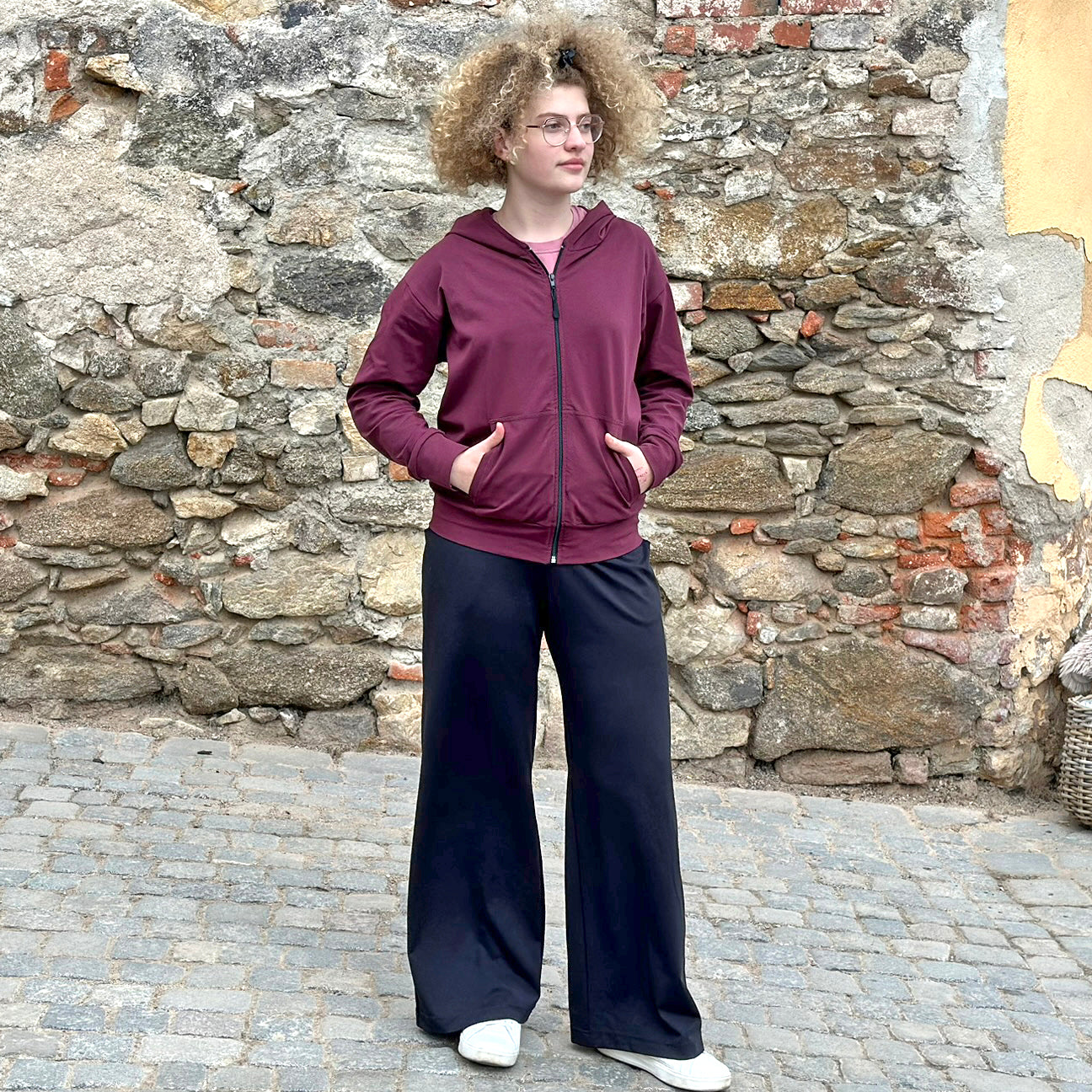 Dámské široké kalhoty FIT černé