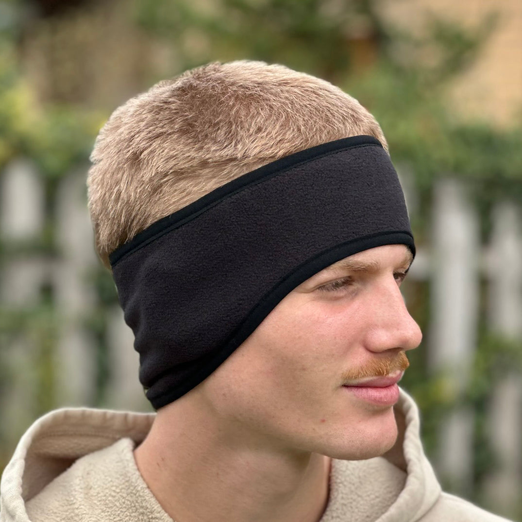 Čelenka fleece, černá