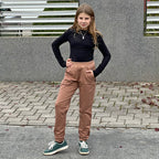 Tepláky Walk světle hnědé