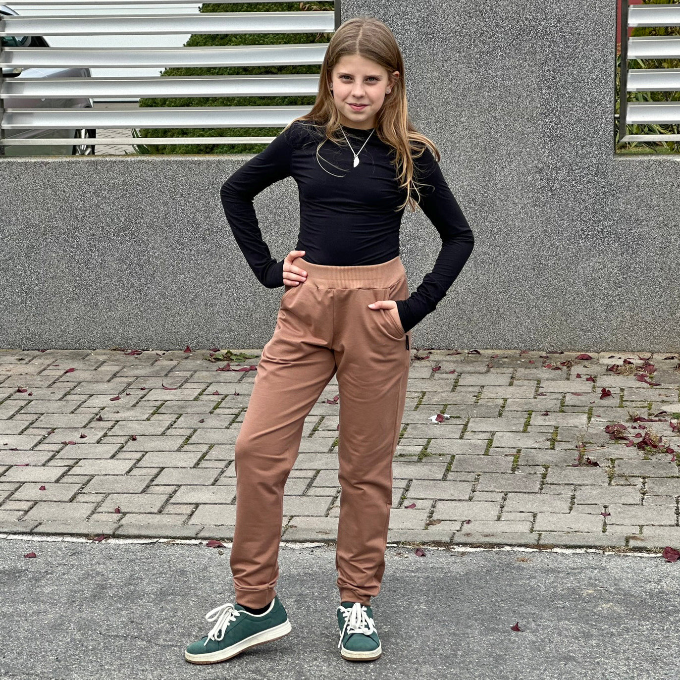 Tepláky Walk světle hnědé