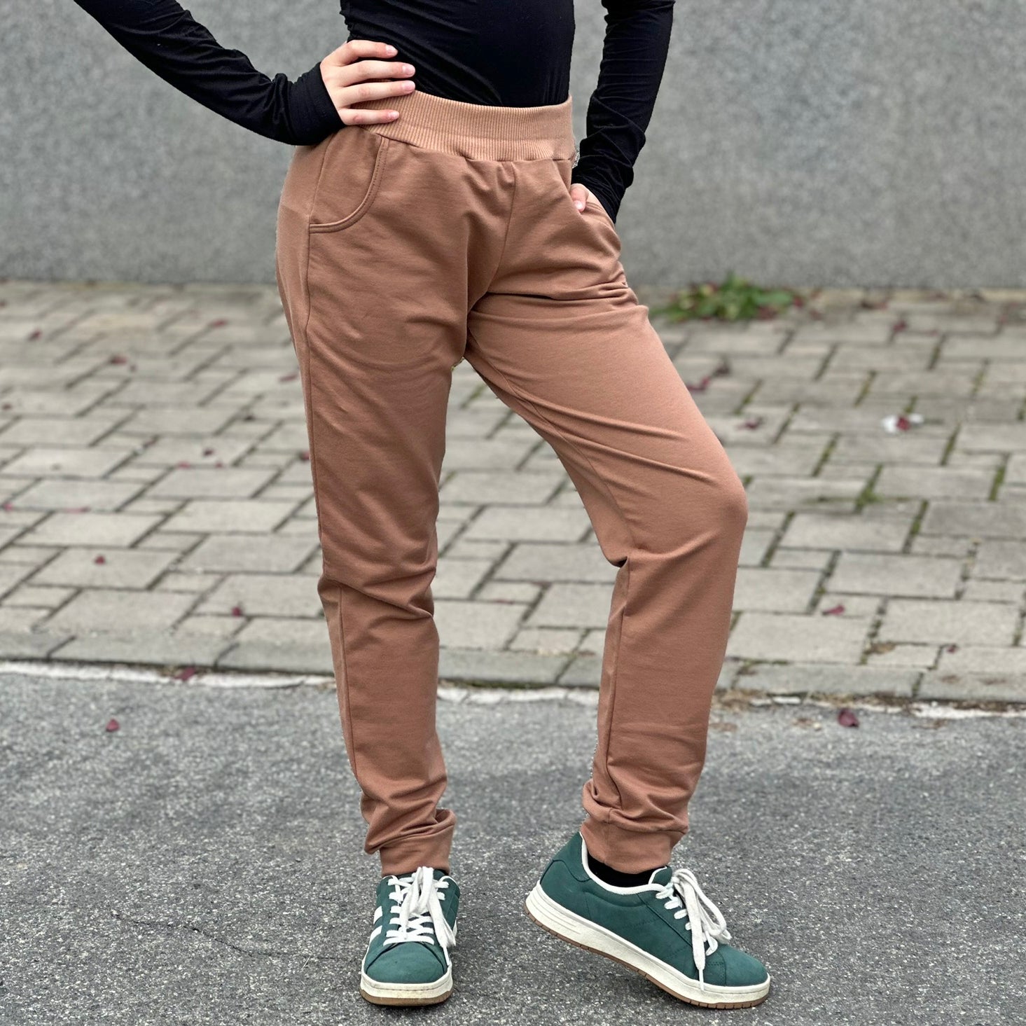 Tepláky Walk světle hnědé