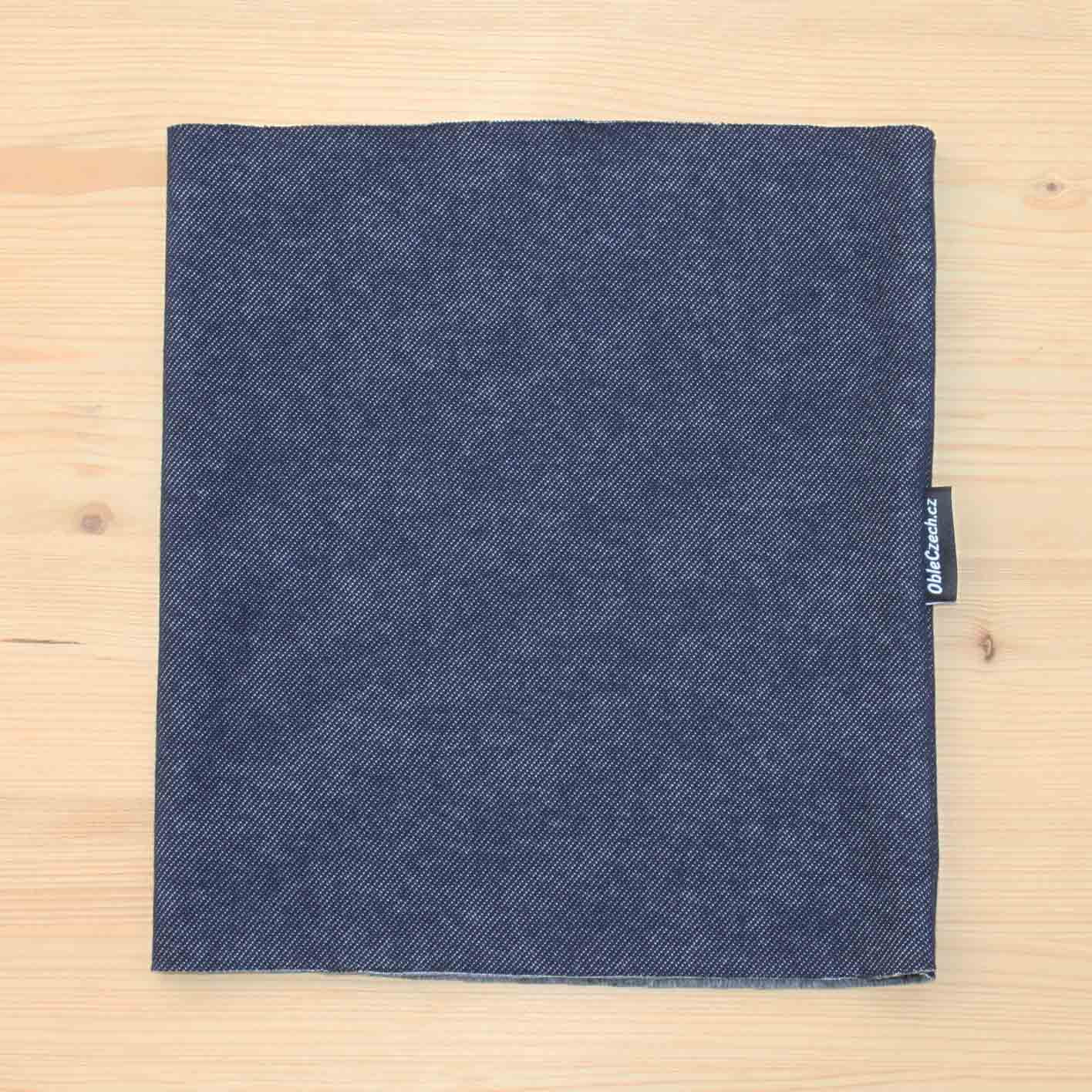 Zimní nákrčník tmavě modrý denim