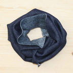 Zimní nákrčník tmavě modrý denim