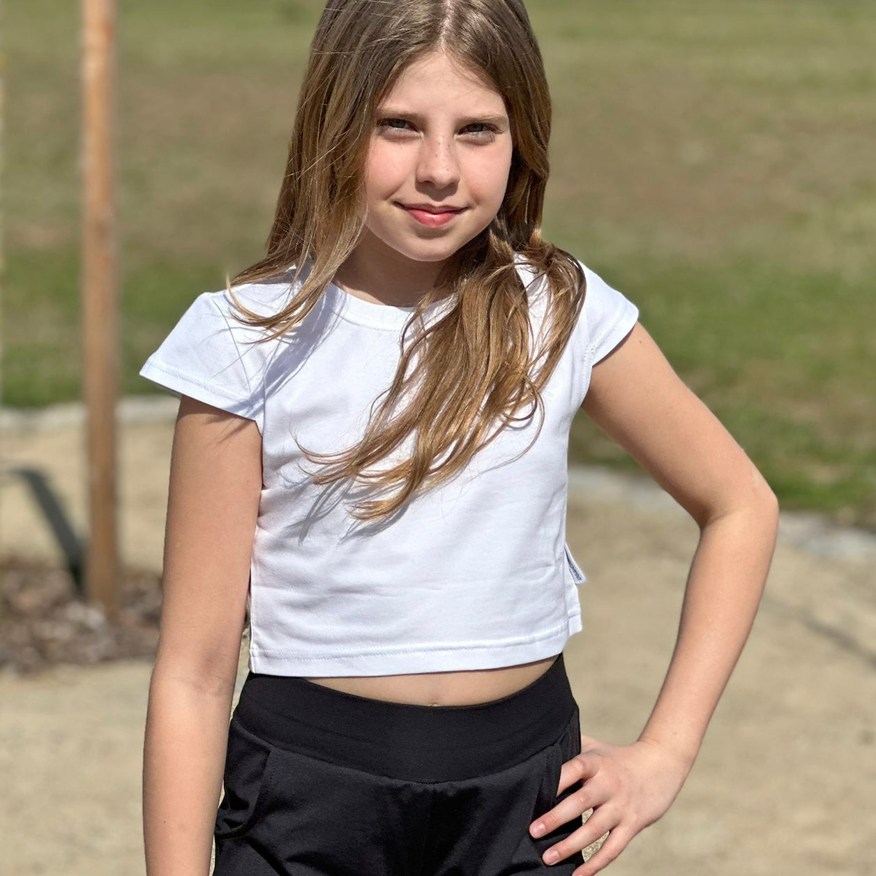 Crop top bílý