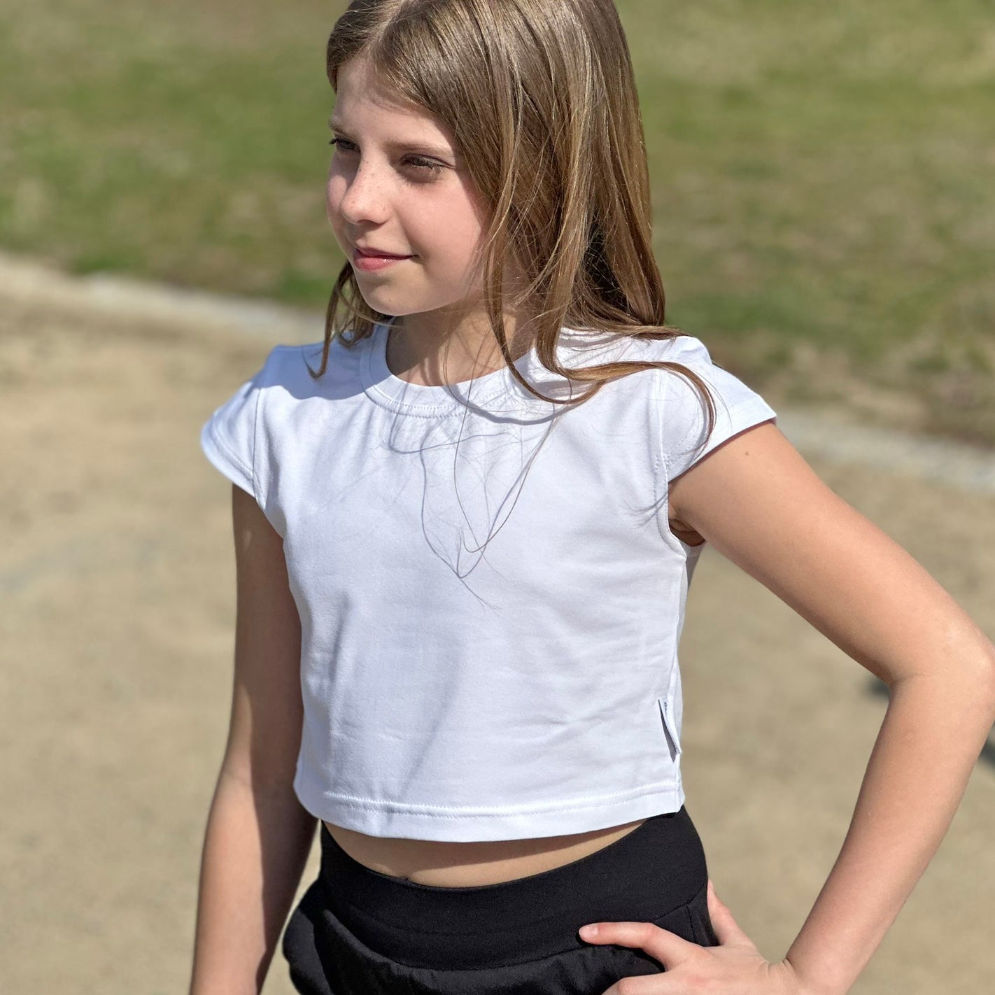 Crop top bílý