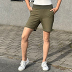 Šortky dámské bavlněné olivové