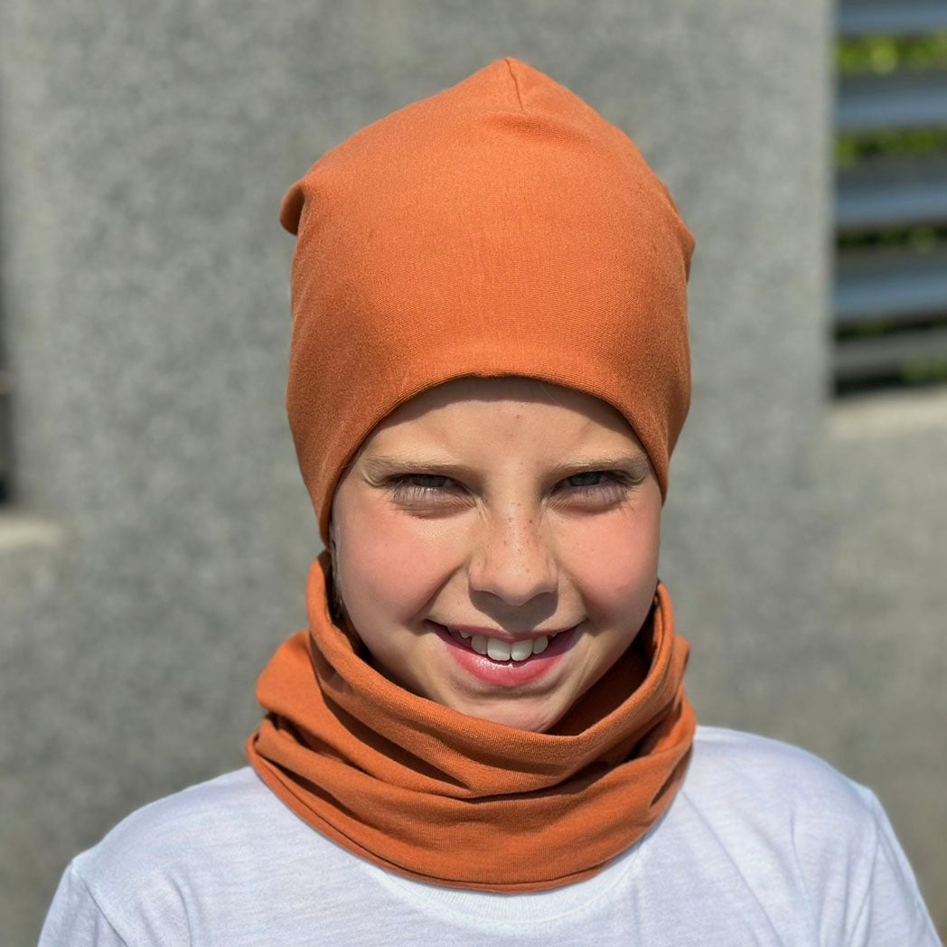 Zimní čepice skořicová Mia