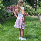Letní sukně pro dívky sakura světle růžová