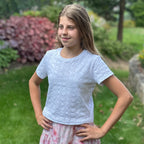 Dívčí crop top bílý