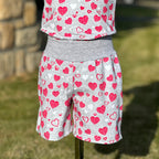 Bavlněné krátké pyžamo dívčí vzorované