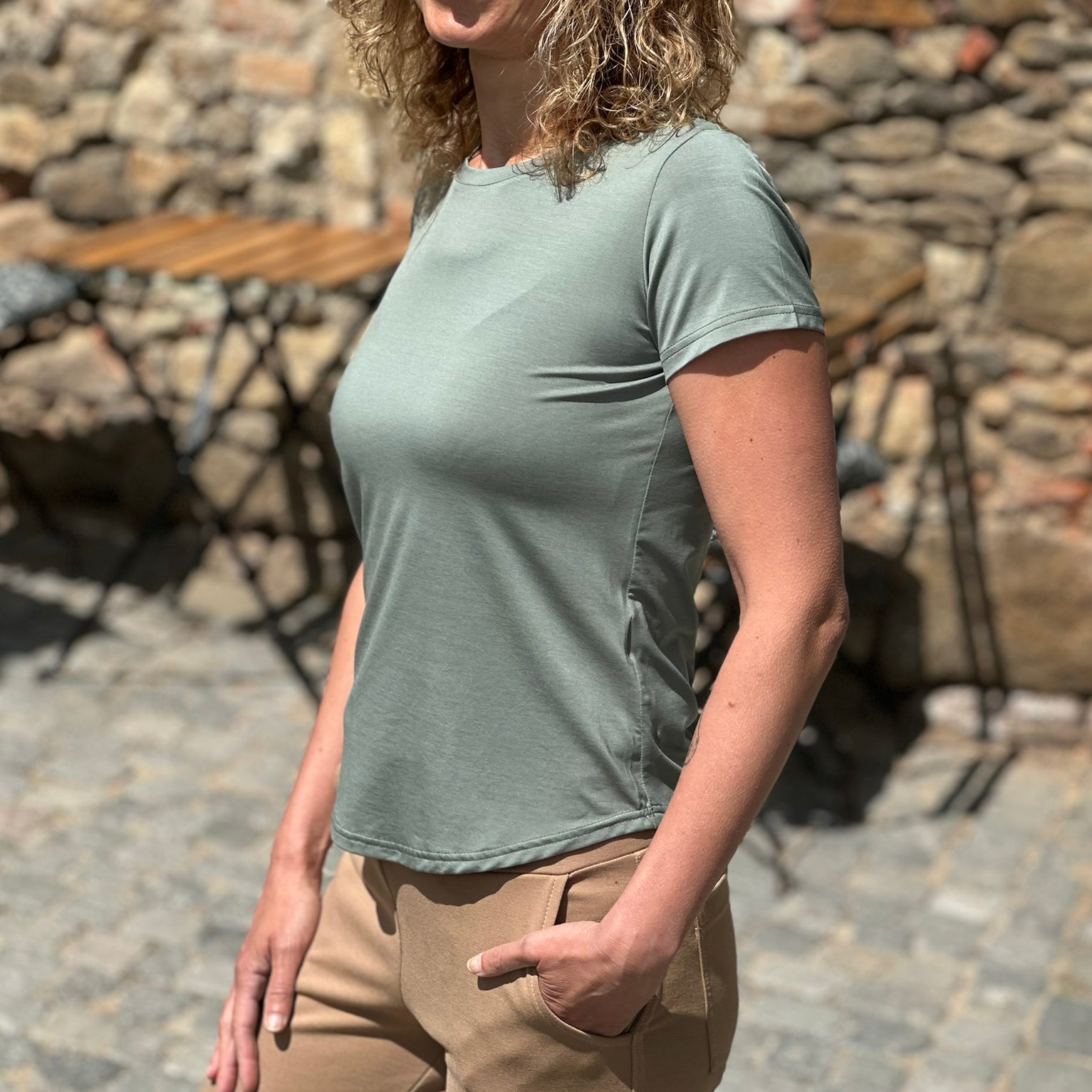 Tričko Zoe dusty green