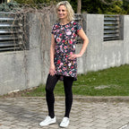 Tunika Violet tmavě modrá s růžemi