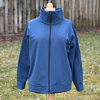 Mikina bavlněná dámská ocelově modrá