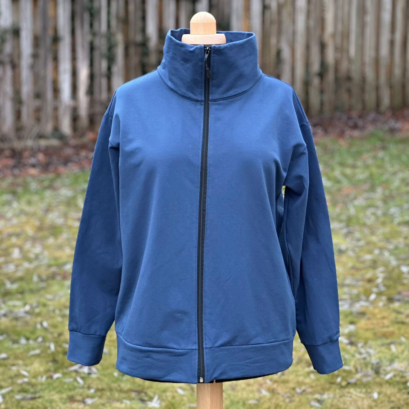 Mikina bavlněná dámská ocelově modrá