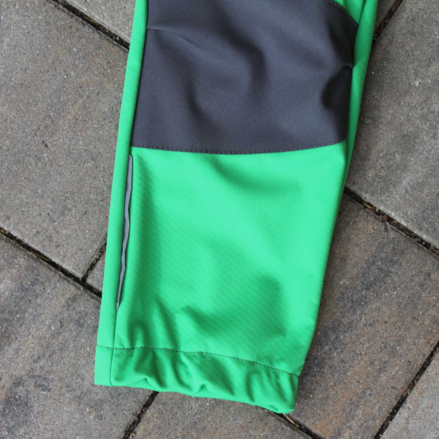 Jarní/podzimní softshell kalhoty zelené