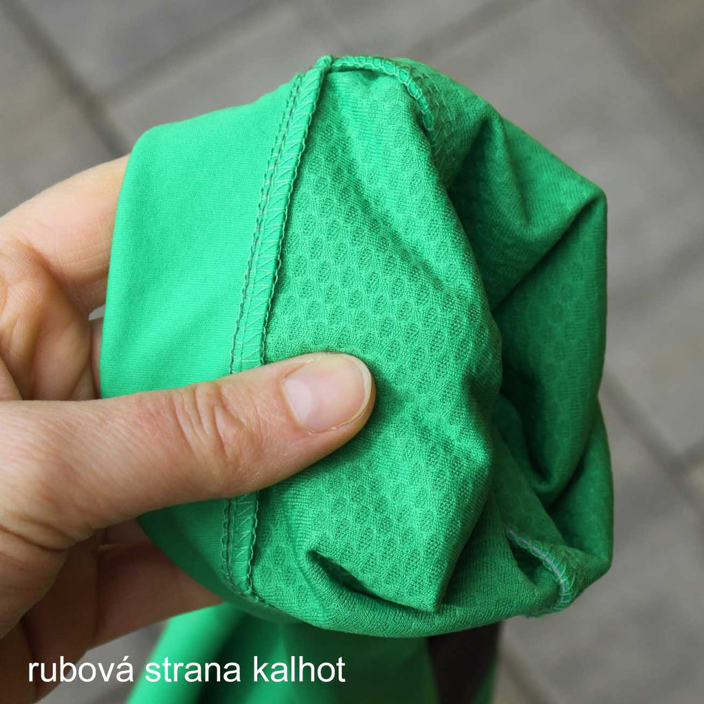 Jarní/podzimní softshell kalhoty zelené