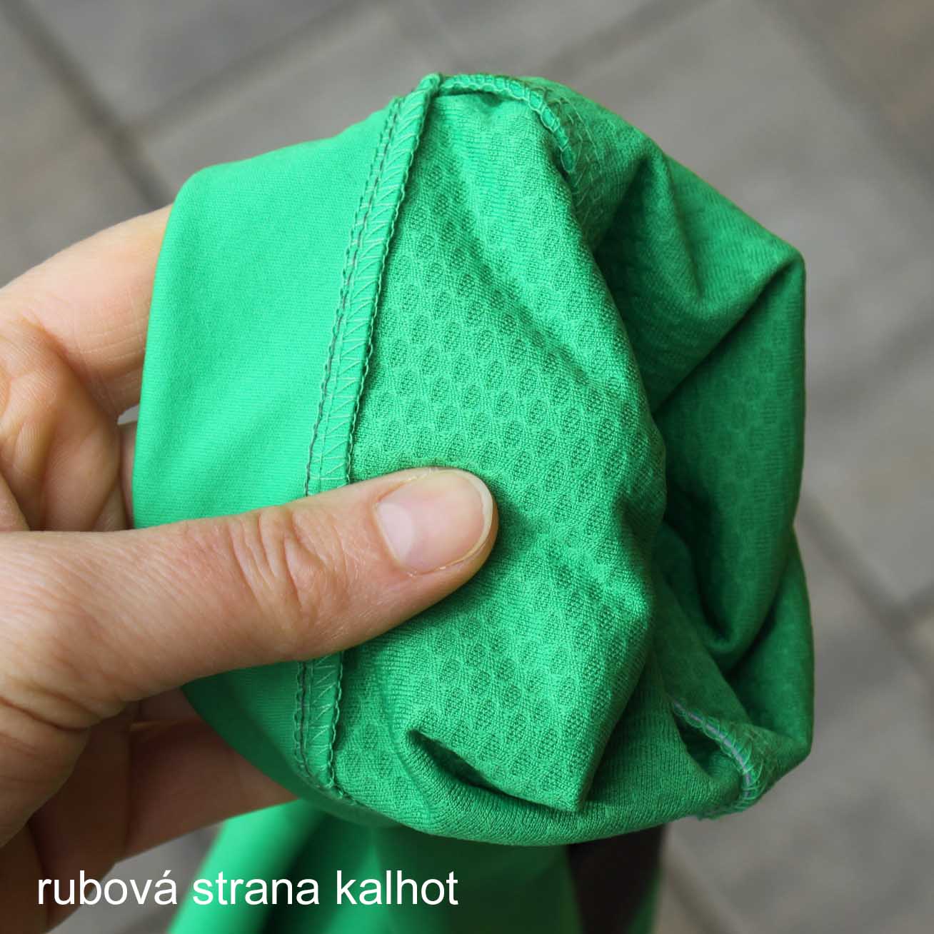 Jarní/podzimní softshell kalhoty zelené
