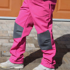 Zimní softshell kalhoty růžové