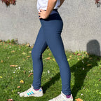 Zimní legíny modré ocelové