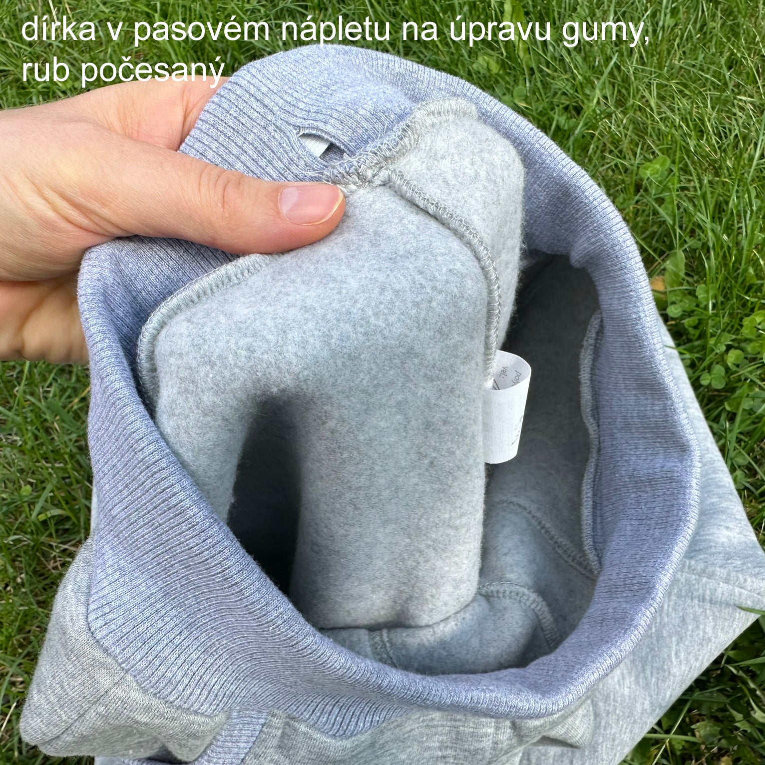 Tepláky zimní světle šedý melír