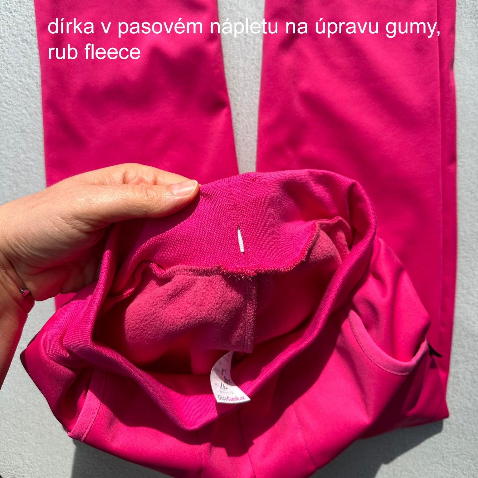 Legínové softshell kalhoty růžové